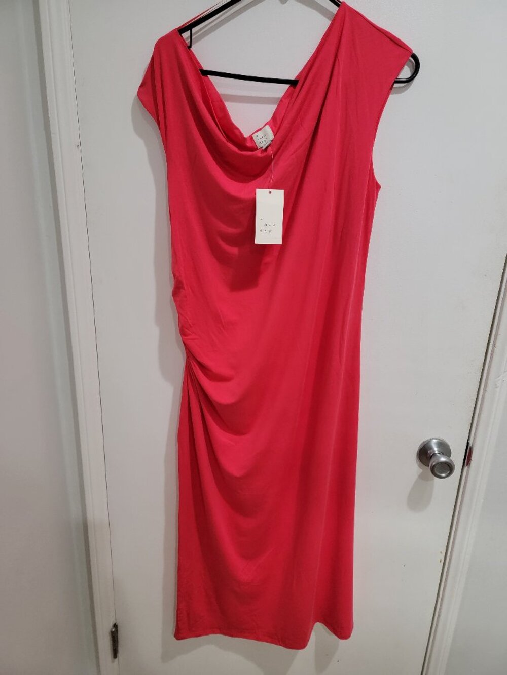 Women's Knit MIDI Dress - a New Day Coral XL